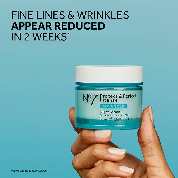 No7 Protect & Perfect Anti Aging Skincare Set - Includes SPF 30 Daytime Face Cream, Hydrating Shea Butter Night Cream & Hyaluronic Acid Face Serum (3 Piece Kit)