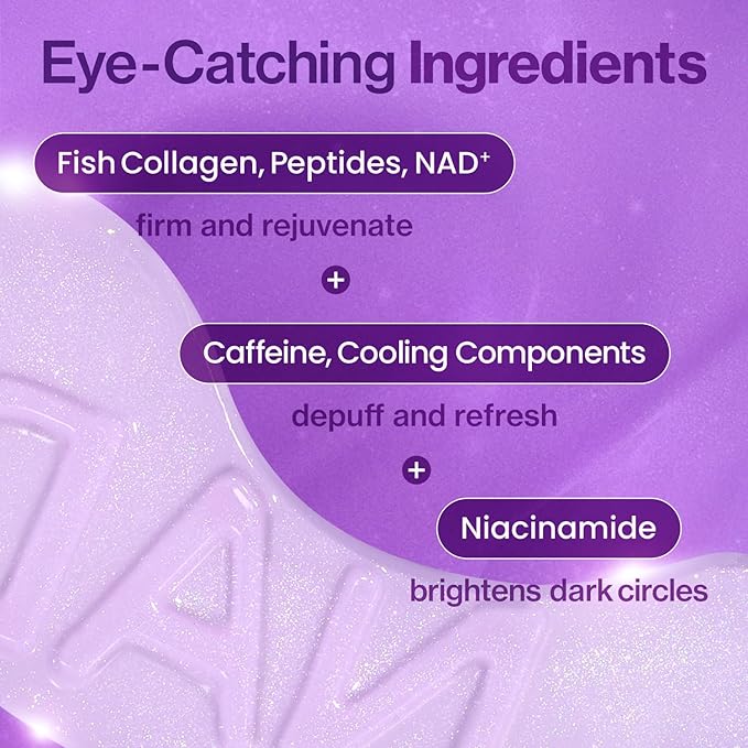 numbuzin No.9 Eye Patches | NAD+ Collagen Under Eye Patches | Dark Circles, Cooling, Puffy Eyes, Eyebags, Wrinkles | Peptides, Caffeine, Niacinamide | Self Care, Gift | 5 Pairs, 10 Patches