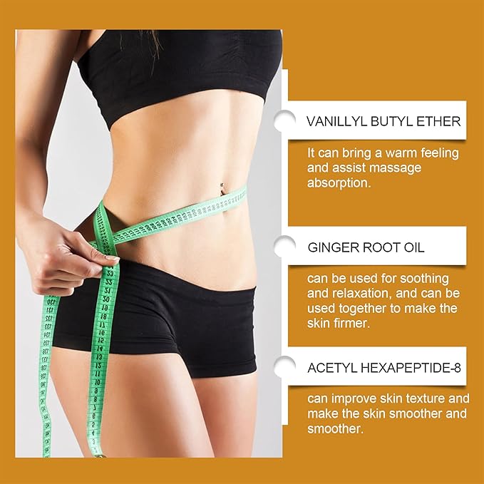 Ginger Firming Cream for Tight Lift & Firm Booty - Flat Belly Firming Cream with Ginger Extract - Skin Tightening & Smoothing Body Cream