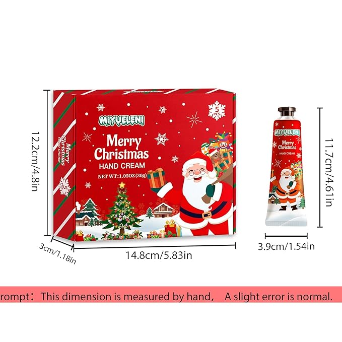 5 Pack Christmas Hand Lotion Gifts Set,Moisturizing Hand Cream for Women, Moms & Coworkers,Mini Travel Size Holiday Gifts, Stocking Stuffers & Bulk Gifts for Christmas Appreciation 30ml