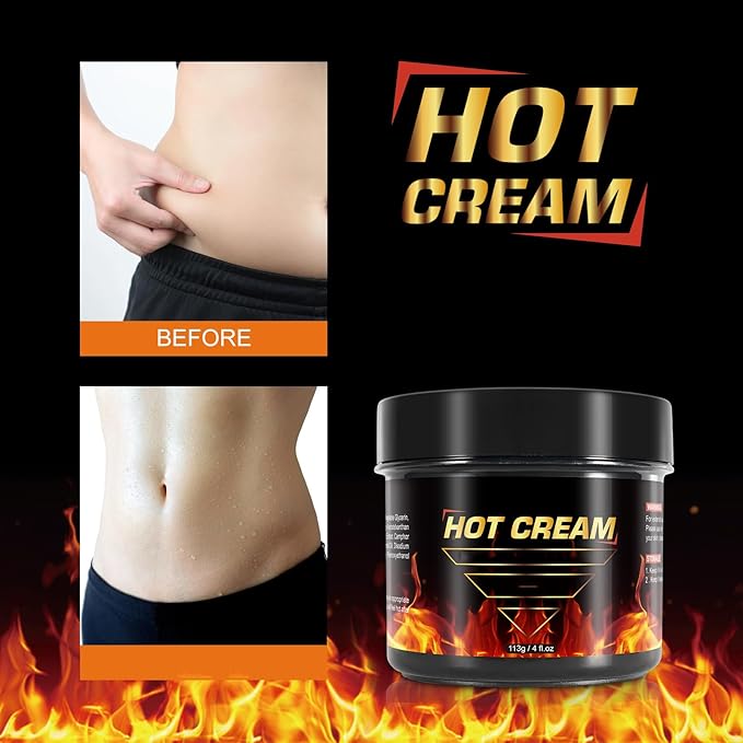 Hot Sweat Cream β Natural Workout Enhancer for Muscle Warm-Up & Skin Tightening β Supports Sweat & Circulation β for Women & Men β Belly, Thighs, Arms, 4fl.oz