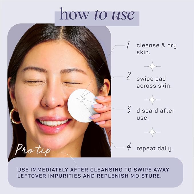 SpaLife Beauty Rest & Reset Toner Pads – for Uneven Skin Tone, Redness, Clogged Pores, Dehydrated Skin with Aloe, Heartleaf, & Purslane – Toner Pad for Face, Pre-Soaked Pads