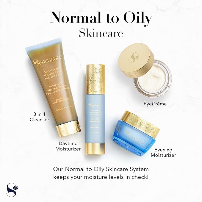 SeneGence Evening Moisturizer for Normal to Oily Skin, 1.66 Fl Oz, Hydrating Night Cream for Firmness, Radiance, and Texture Improvement