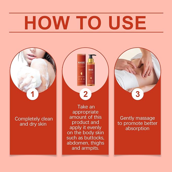 2 Pcs Magic Body Firming Oil, Hydrating and Firming Skin,Lightweight & Non-Greasy for Women Full Body Use.