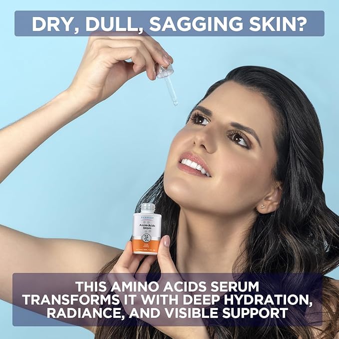 Dernier Amino Acids and Vitamin B5 Face Serum – Anti-Aging Night Serum Collagen for Women & Men Hydrating Revitalizing Improves Skin Firmness Elasticity Laxity Thickness and Reduces Wrinkles (1 fl oz)