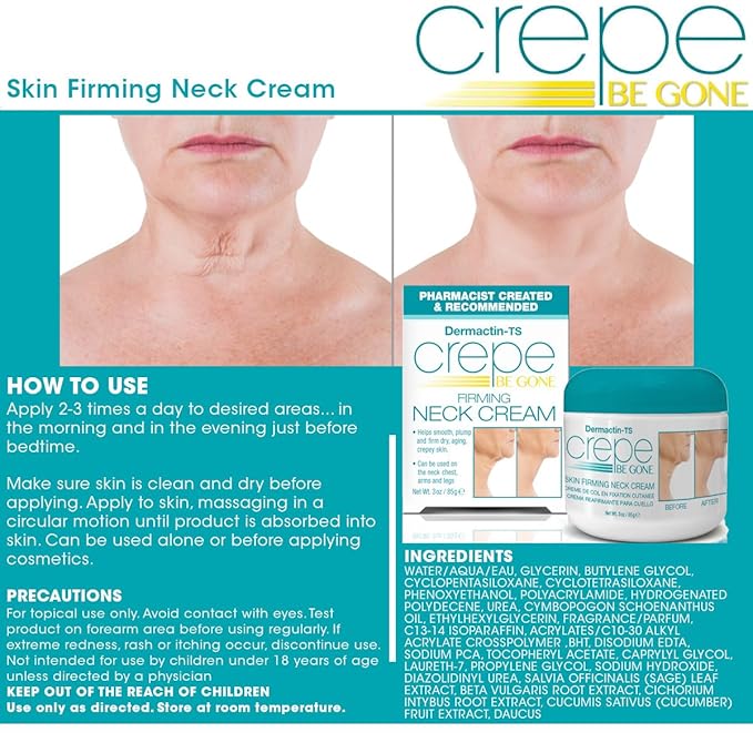 Dermactin Crepe Be Gone Classic Body Souffle 3 oz. AND Firming Neck Cream 3 oz. (2-PC SET)