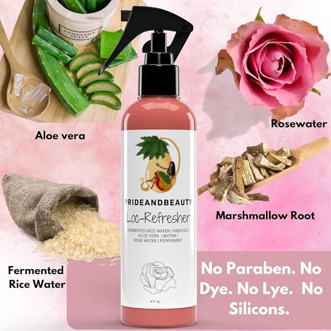 No More Itch Spray, Rose Water For Locs, Dreadlocks Daily Moisturizing Refreshing Spray, Rose Water For Hair, Rosewater and Peppermint Hair Scalp Moisturizer. (12 OUNCES)