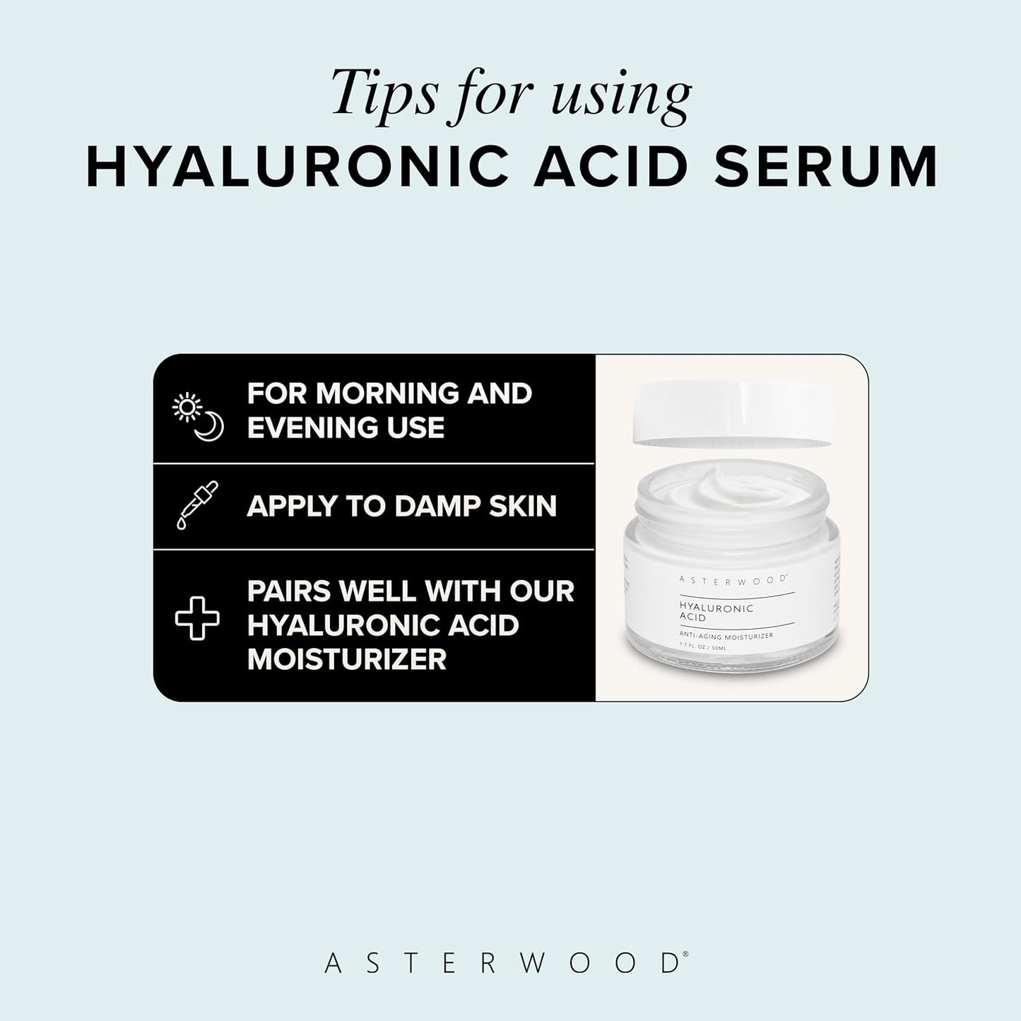 Hyaluronic Acid Serum for Face – Anti-Aging, Hydrating & Plumping Facial Serum for Dry, Sensitive & Mature Skin | Fragrance-Free, Non-Greasy | 8 Fl Oz