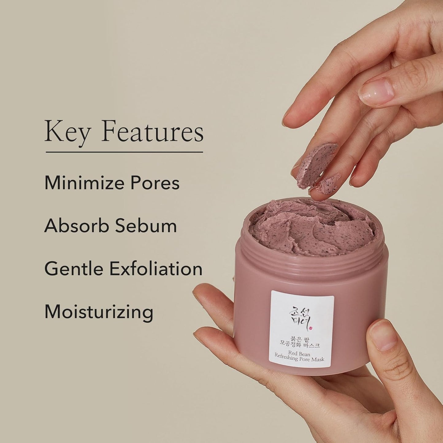 🍃Beauty of Joseon Red Bean Pore Refreshing Mud Mask – Korean Hydrating Wash-Off Pack & Pore Cleansing Exfoliator (140ml)