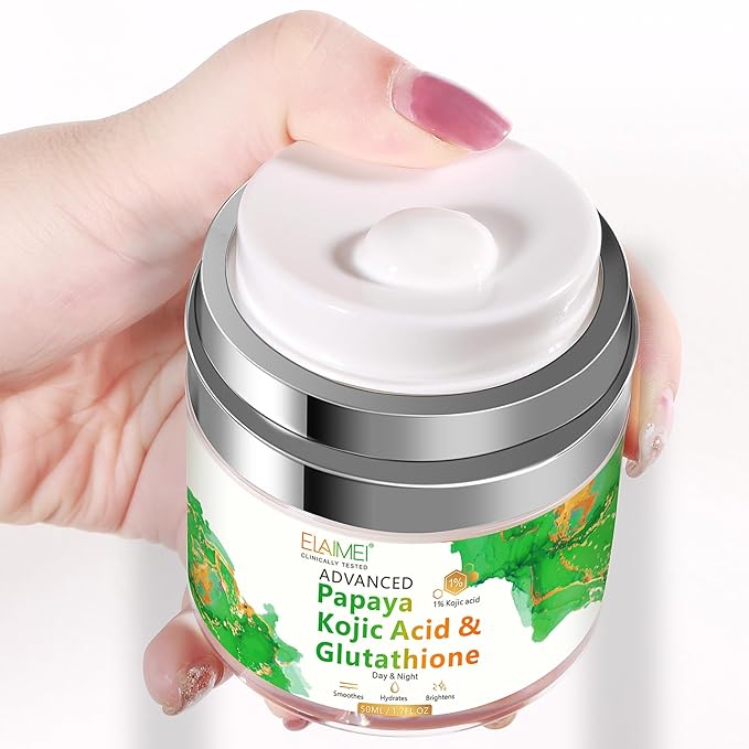 Papaya Cream, Anti-aging Hydrating Natural Formula with Glutathione for Nourishing Dry Skin, Day & Night Face Moisturizer 50ML