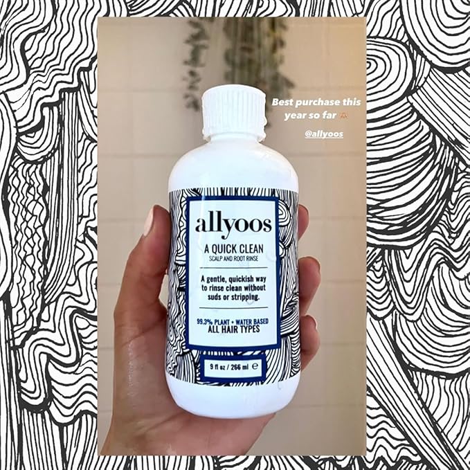 A Quick Clean, Hair Rinse, Removes Sweat, Oil & Buildup From Scalp & Hair, No Suds, Dry Shampoo Alternative, Balances Scalp, Sulfate-Free