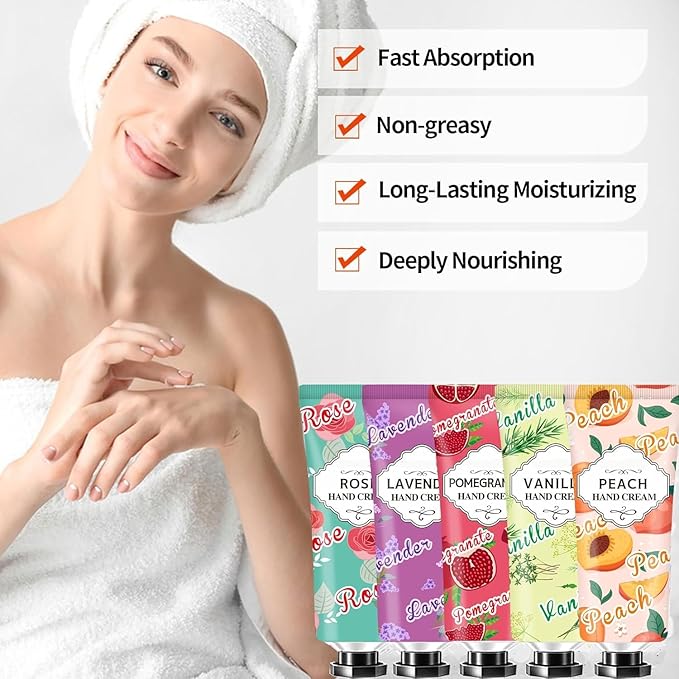 8 Pack Hand Cream Gift Set,Easter Basket Stuffers for Teen Girls,Mothers Day Gifts,Mini Travel Size Lotion for Teacher Appreciation Gifts Nurse Gifts,Hand Lotionfor Dry Cracked Hands Gifts for Mom