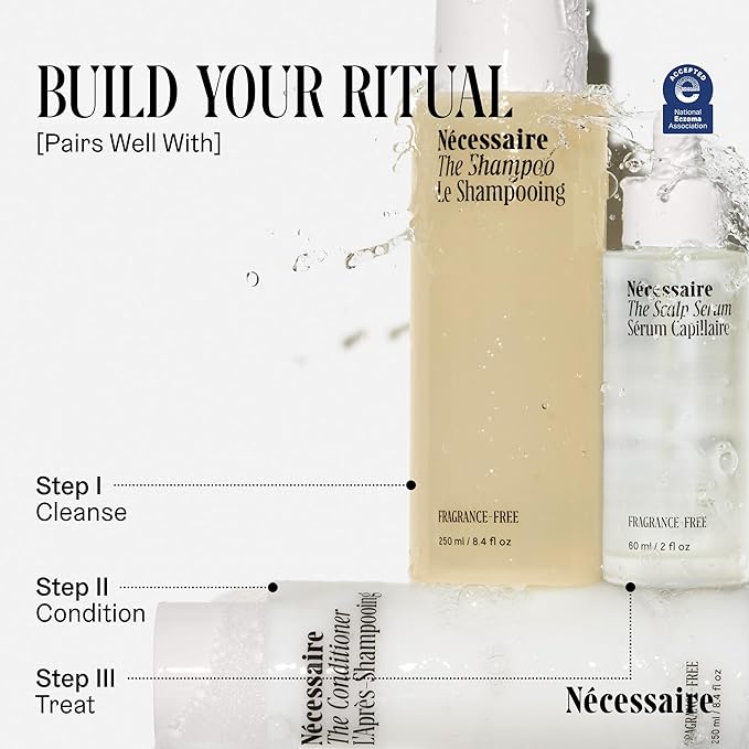 Nécessaire The Shampoo Mini. Hyaluronic Acid + Vitamin B Complex Shampoo for Women & Men. Travel Sized 3.4 fl oz.