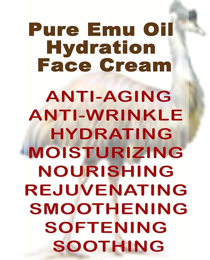 PURE EMU OIL HYDRATION FACE CREAM For Normal - Dry - Sensitive Skin. Moisturizing and Nourishing. 2 Fl. oz. - 60 ml by Botanical Beauty