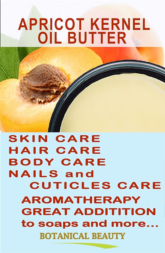 Botanical Beauty APRICOT KERNEL OIL BUTTER Pure Natural Virgin Unrefined RAW for FACE, SKIN, BODY, DAMAGED HAIR, NAILS. Rich in Gamma Linoleic Acid, Vitamin E (4 Fl Oz)