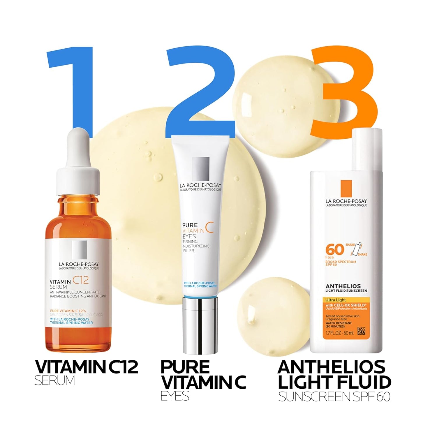 La Roche-Posay Pure 12% Vitamin C Face Serum – Brightening & Anti-Aging Serum with Hyaluronic Acid & Salicylic Acid for Radiance & Wrinkle Reduction