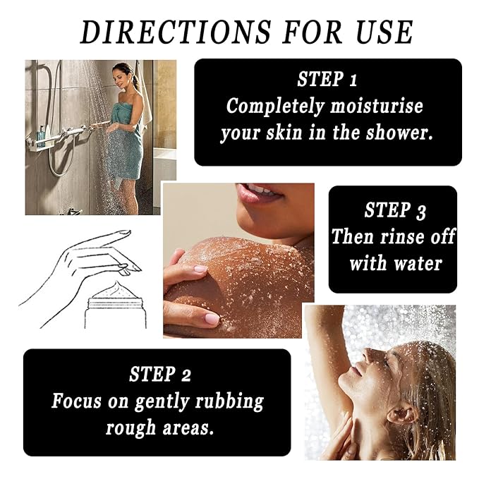 Premium Body Scrub to Exfoliate & Moisturize Skin,Deep Cleansing Body Exfoliator Scrub for Men & Women,Long Lasting Hydrating Smooth exfoliating Body Salt Scrub for All Skin Types E