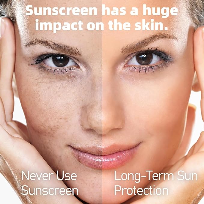 VGO Clear Face Sunscreen SPF 50, Hydrating Sun Essence Face Leaves No Sticky Feeling Travel Size Sunscreen Against UVA and UVB Rays 50ml / 1.7oz - 2 Packs