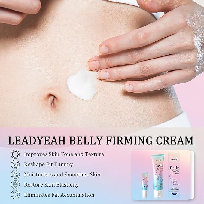 B Flat Belly Firming Cream - Moisturizing & Firming for Stomach, Body Lotion for Women and Men,Thighs and Butt 125 ML +5 ML