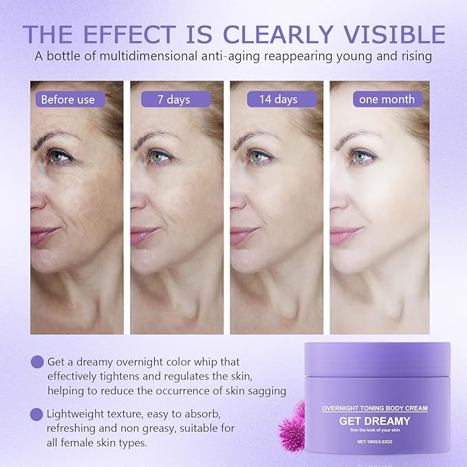 Get Dreamy Overnight Toning Whip, Reduce Fine Lines & Wrinkles,Hydration Anti-Wrinkle Skin Tightening Night Sleeping Body Firming Whip (2)