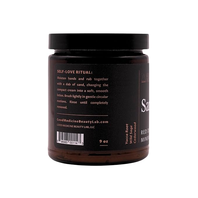 Sand Red Mineral Polish for Body & Face - Deep Exfoliator Scrub with Desert Mineral Sand - Natural Ingredients - Skincare for Women and Men (9 oz)