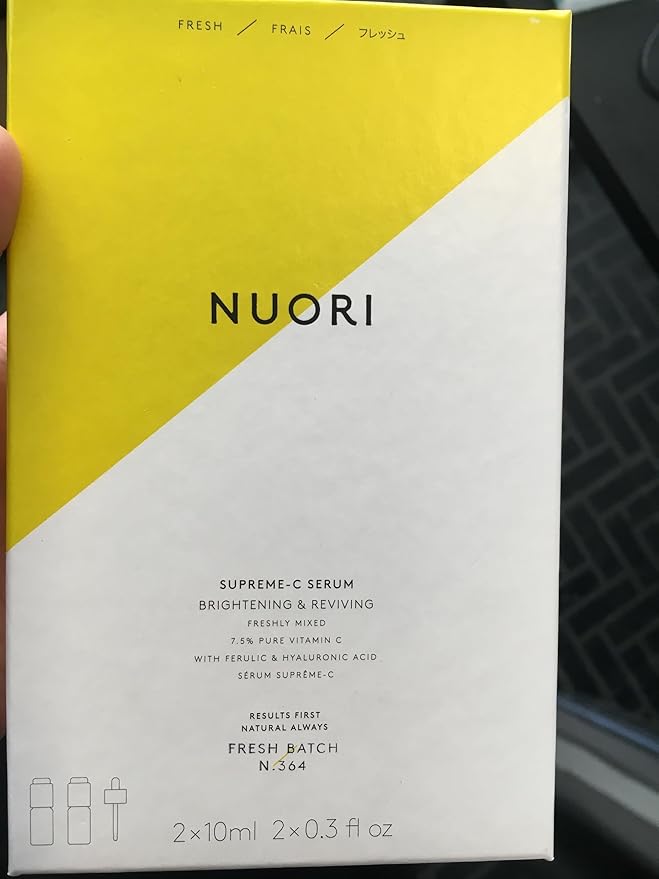 NUORI Supreme-C Serum | Brightening Vitamin C Serum, For All Skin Types, All Natural, 2 x 10 ml / 2 x 0.3 fl oz