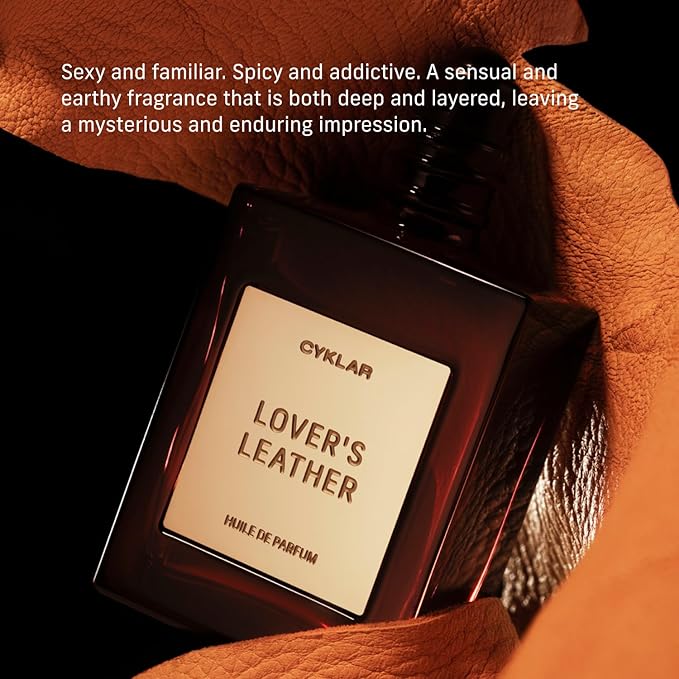 Perfume Oil Roll-On. Travel-Friendly Lover’s Leather Fragrance with Saffron, Leather, and Sandalwood. Long-Lasting Essential Oil Parfum for Women and Men. 0.5 Fl Oz Scented Rollerball Bottle