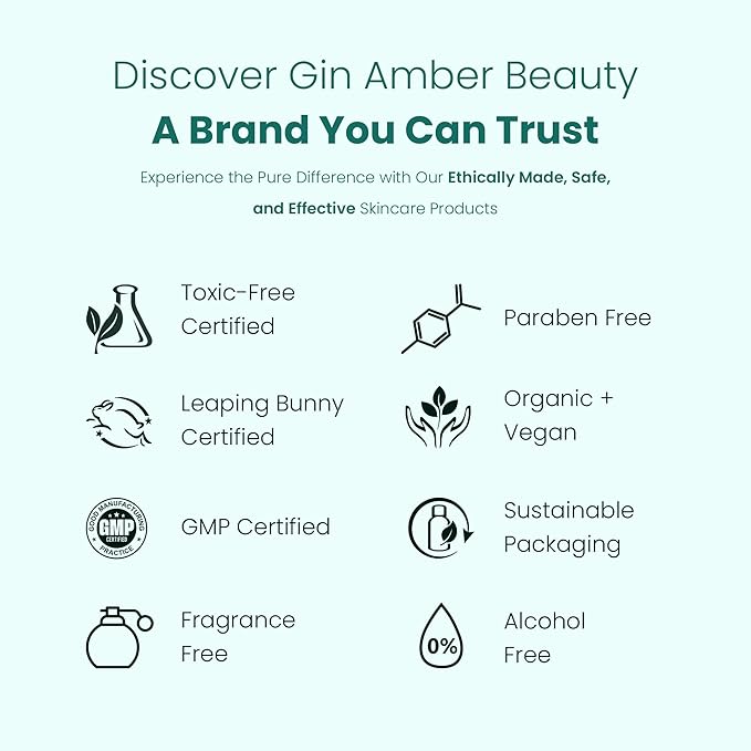 Gin Amber Beauty - Vitamin C (10%) + Squalane Repair Cream - Face Moisturizer - Skin Cream - Dark Spot Corrector - Primer (1 fl oz - 30ml)