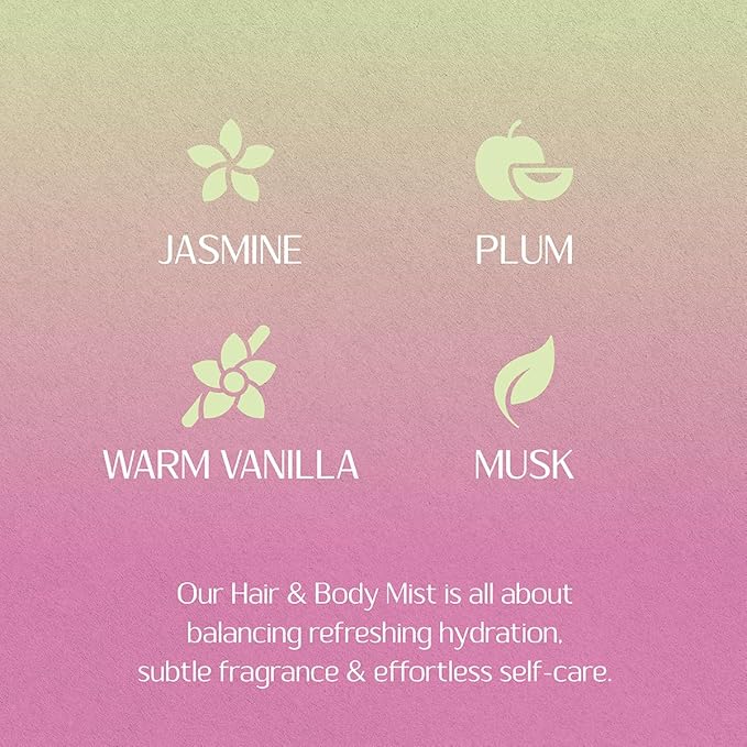 Nature Love Vanilla Crush Hair & Body Mist | Jasmine, Plum, Warm Vanilla & Musk | All-Over Refreshing Spray | Cruelty Free, Made in USA (6 Fl Oz)