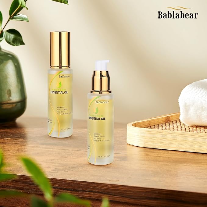 Bablabear Hair Oil for Frizzy Hair,Hydrating Oil Serum to Repairs Damaged,Aceite Para El Cabello Strengthens and Provides Heat Protection |Adds Hair Shine and Smooths Split Ends.