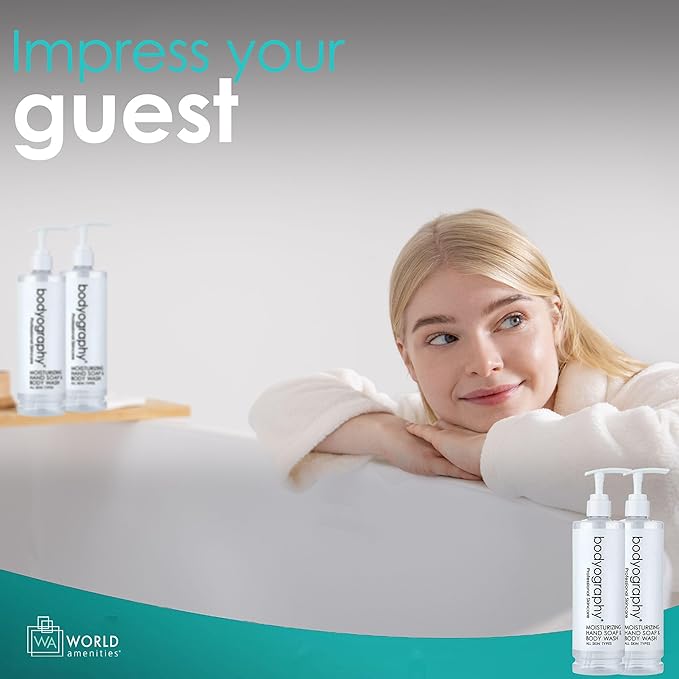 Bodyography Blanc Pump Bottle Body Wash & Hand Soap - Body Care Deep Moisture for Dry Skin