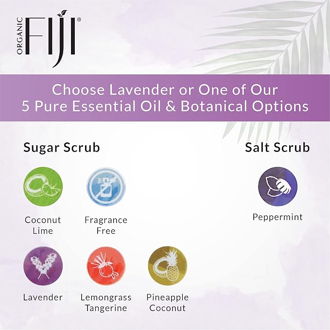 Whole Body Scrub - Infused with Coconut Oil, Exfoliating Sugar Scrub for Smooth and Soft Skin, Exfoliates & Restores Skin's Natural Biosphere, Lavender 20 oz