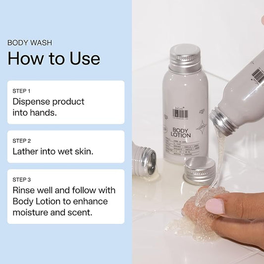 DedCool Xtra Milk Mini 2OZ Body Wash – Hydrating Cleanser with Snow Mushroom, Shea Butter & Aloe | Travel-Size, Non-Toxic, Vegan