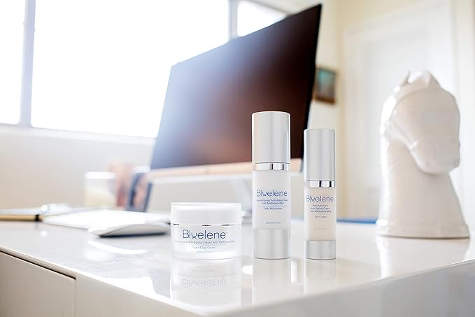 Anti Aging Daily Moisturizer, Bluelene. Revolutionary Anti Wrinkle Face Cream with Methylene Blue, Suitable for Sensitive Skin