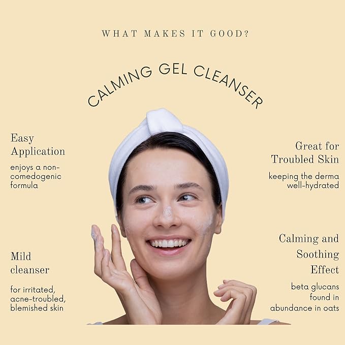 Syn Bio Beta Glucan Gentle Gel Face Cleanser - Premium Korean Sensitive Skin Face Wash With 5 Weights of Hyaluronic Acid, 100 ml