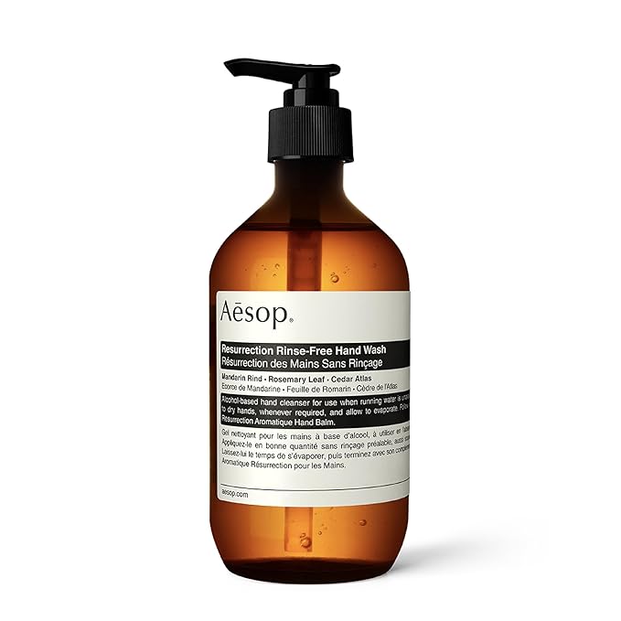 Aesop Resurrection Rinse-Free Hand Wash | Cleanse and Hydrate Without Water | Alcohol Based Formulation | 16.9 oz