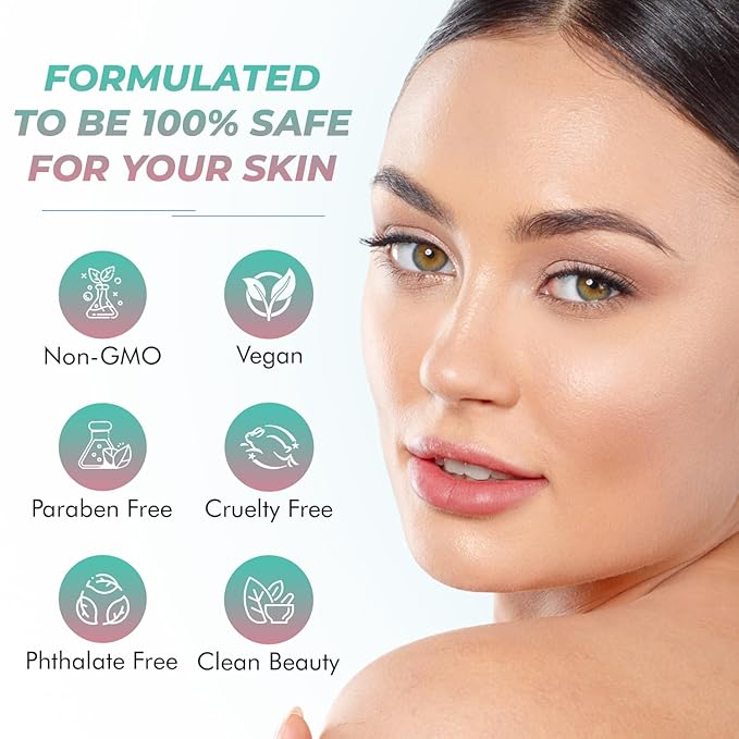 Vitamin C, Collagen, Peptides & Hyaluronic Acid Facial Wipes - Dermatologist Tested, Anti-Aging, Korean Skin Care, Brightening & Hydrating - Gentle, Vegan, 95% Natural- 4 Pack