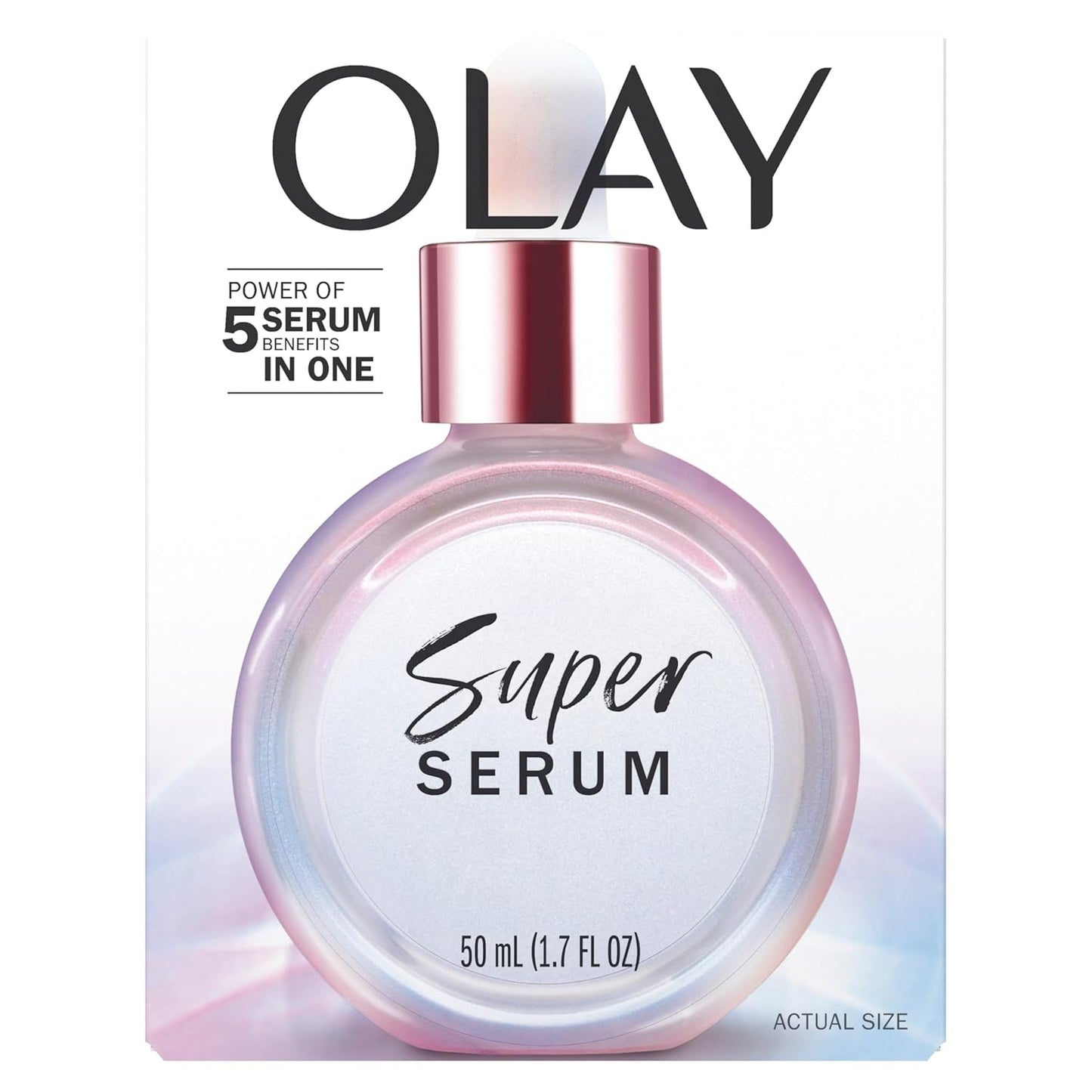 Super Serum with Niacinamide, Vitamin C & E, Collagen Peptide & AHA – 5-in-1 Anti-Aging Serum for Brightening, Hydrating, Smoothing, Firming & Even Skin Tone, 1.7 oz
