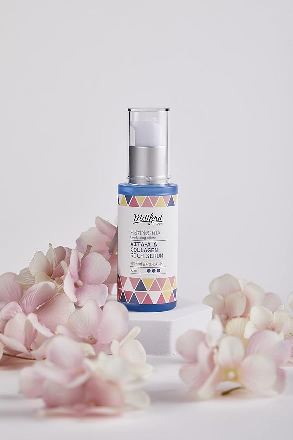 Vita A & Collagen Rich Serum 30ml/ 1FL Oz, Fish/Marine Collagen, Face Cream, Anti Aging, Facial Moisturizer, Wrinkes, Fine Lines, Retinyl Palmitate, Korean Skincare
