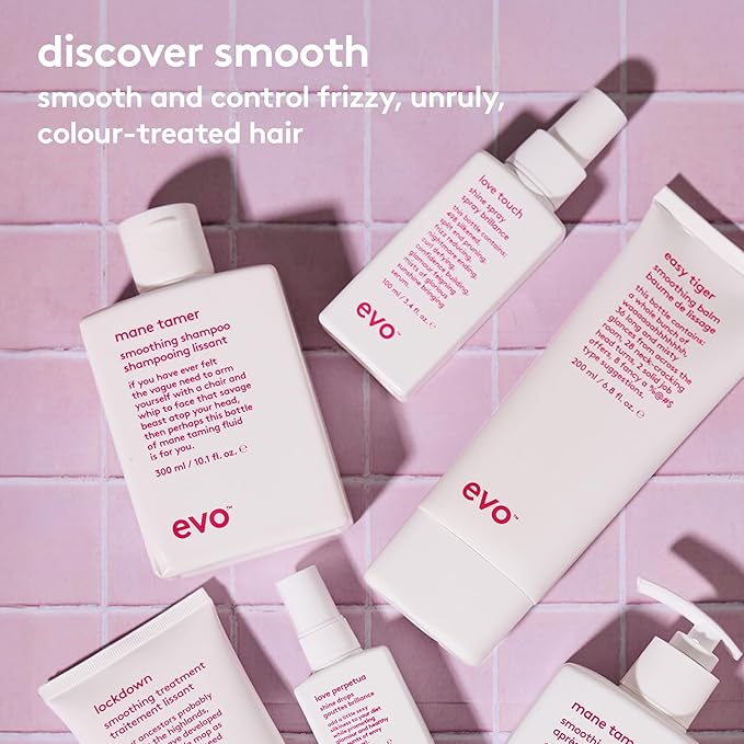 EVO Mane Tamer Smoothing Shampoo - Cleans, Smooths, & Strengthens Hair - Reduces Frizz - 300ml / 10.1fl.oz - 300ml / 10.1fl.oz