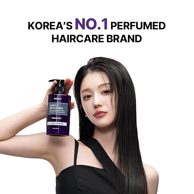 KUNDAL Honey & Macadamia Natural Shampoo Korean Hair Care Shampoo Damage Repair Strengthen, Nourish, with Honey, Argan Oil, Macadamia Oil, Free Paraben & Sulfate 16.9 fl oz (Baby Powder)