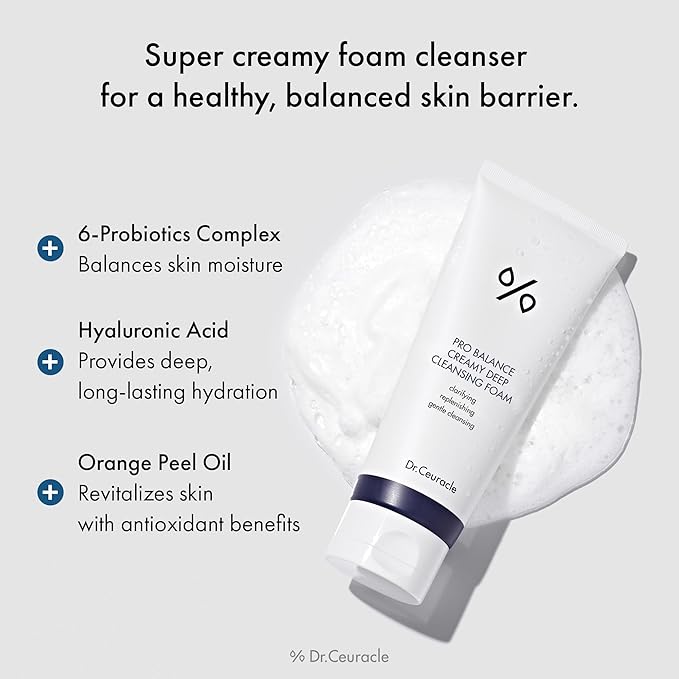Dr.Ceuracle Pro Balance Cleanser Duo Set (Cleansing Oil & Foam) - Hydrating pH Balanced Daily Facial Wash for All Skin Types