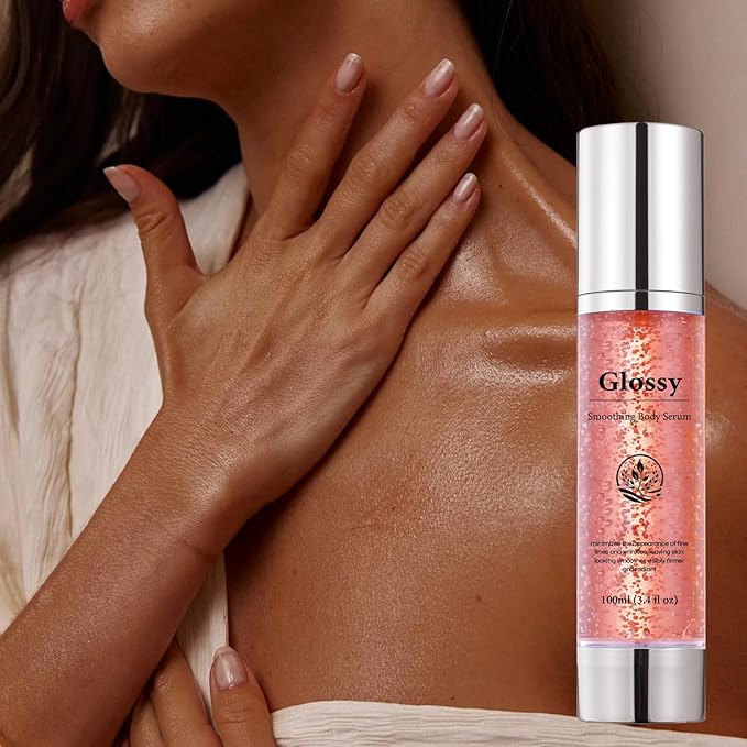 Glossy Anti-Wrinkle & Firming Body Serum - 100ml | Hyaluronic Acid, Vitamin E, Glycerin, Shea Butter, Peptides, Anti-Aging, Hydrating, Skin Plumping