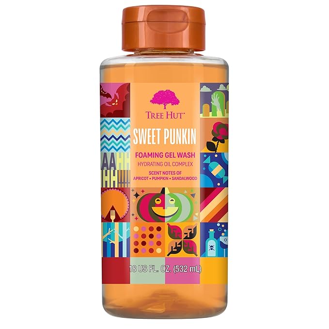 Tree Hut Sweet Punkin Wash, Gently Cleanses and Leaves Skin Looking Fresh and Radiant, Body Wash, Fall Limited Edition Scent, 18 fl oz