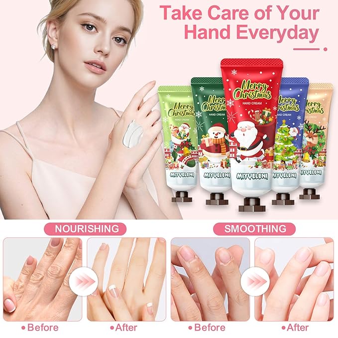 10 Pack Christmas Hand Lotion Gifts Set,Moisturizing Hand Cream for Women, Moms & Coworkers,Mini Travel Size Holiday Gifts, Stocking Stuffers & Bulk Gifts for Christmas Appreciation 20ml