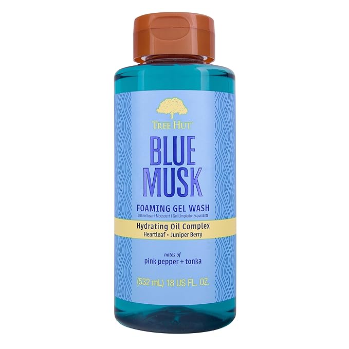 Tree Hut Tropic Blue Musk Wash, Gently Cleanses and Leaves Skin Looking Fresh and Radiant, Body Wash, 18 fl oz