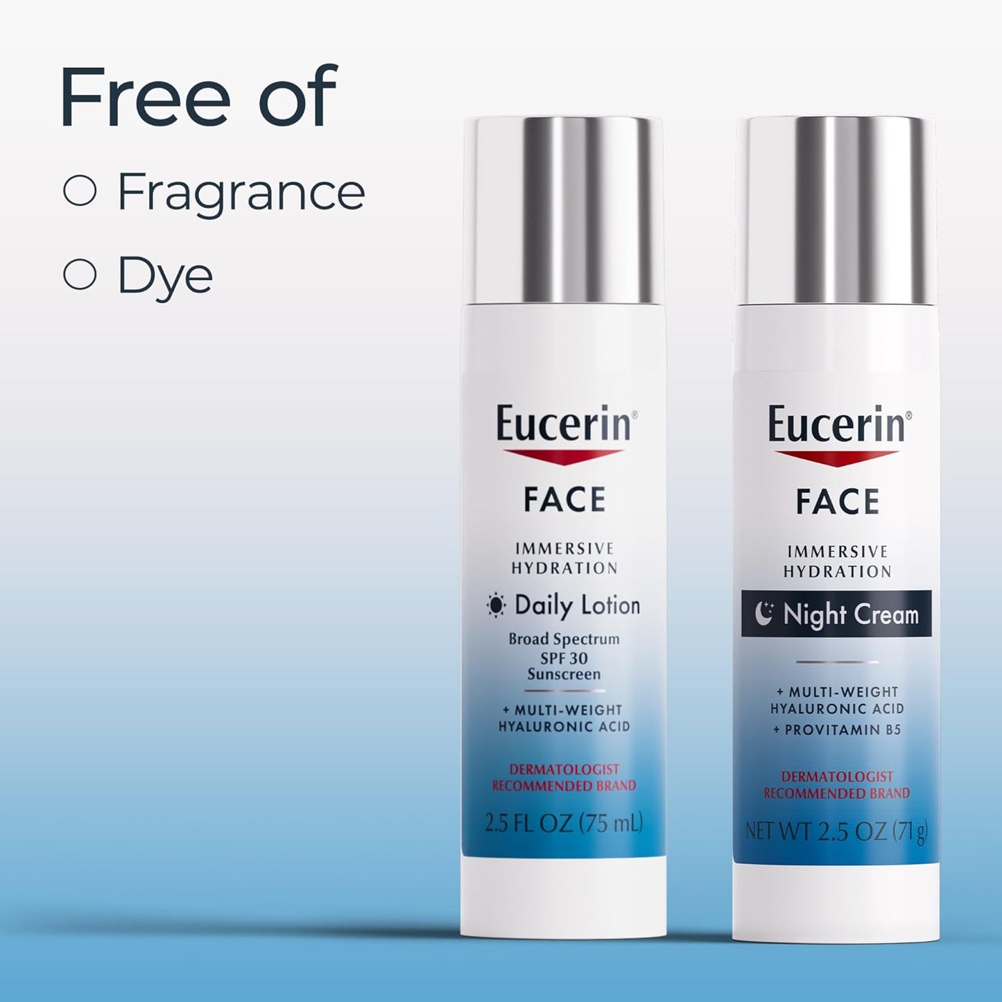 Hydrating Face Lotion & Night Cream Set β Daily SPF 30 Moisturizer + Hyaluronic Acid Night Cream for Anti-Aging, Fine Lines & Wrinkles, Korean Skincare Set (2 x 2.5 Oz)
