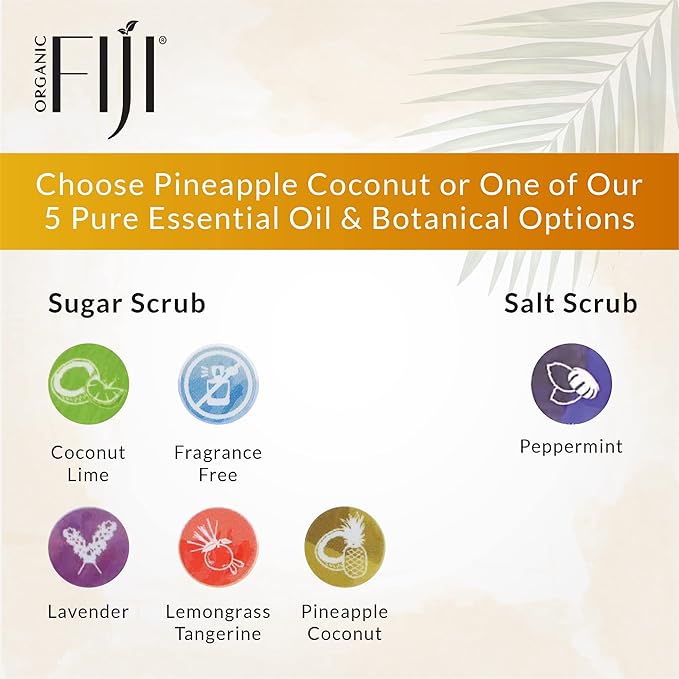 Whole Body Scrub - Infused with Coconut Oil, Exfoliating Sugar Scrub for Smooth and Soft Skin, Exfoliates & Restores Skin's Natural Biosphere, Pineapple Coconut 20 oz