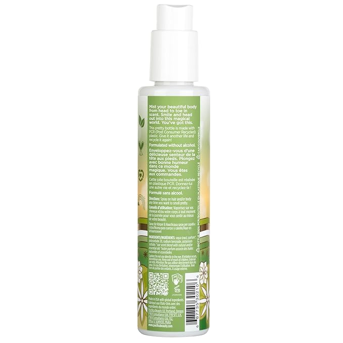 Pacifica Beauty, Tahitian Gardenia Hair Perfume & Body Spray, Citrus Gardenia and Jasmine Notes, Clean Perfume & Fragrance, Vegan & Cruelty Free, Phthalate-Free, Paraben-Free