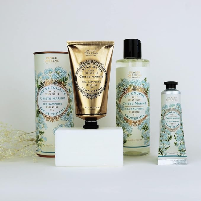 Panier des Sens – Sea Samphire Shower Gel - Foaming Body Wash Women & Men - Moisturizing Body Soap with Shea Oil - 96% Natural Ingredients Body Care - Vegan Liquid Body Wash - 8,45 floz